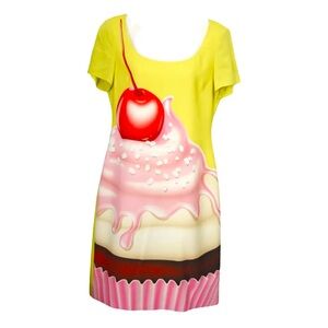 Moschino mini dress with maxi cupcake 🧁 dress and giant cherry 🍒